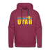 Premium Utah Hoodie - Retro Sun Premium Men's Utah Sweatshirt / Hoodie - burgundy