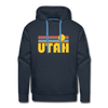 Premium Utah Hoodie - Retro Sun Premium Men's Utah Sweatshirt / Hoodie - navy