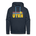 Premium Utah Hoodie - Retro Sun Premium Men's Utah Sweatshirt / Hoodie - navy