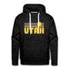 Premium Utah Hoodie - Retro Sun Premium Men's Utah Sweatshirt / Hoodie - charcoal grey