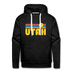 Premium Utah Hoodie - Retro Sun Premium Men's Utah Sweatshirt / Hoodie - charcoal grey