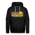 Premium Vermont Hoodie - Retro Sun Premium Men's Vermont Sweatshirt / Hoodie - black