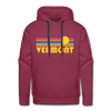 Premium Vermont Hoodie - Retro Sun Premium Men's Vermont Sweatshirt / Hoodie - burgundy