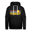 Premium Vermont Hoodie - Retro Sun Premium Men's Vermont Sweatshirt / Hoodie - charcoal grey
