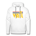 Premium Vail, Colorado Hoodie - Retro Sun Premium Men's Vail Sweatshirt / Hoodie - white