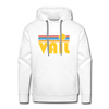 Premium Vail, Colorado Hoodie - Retro Sun Premium Men's Vail Sweatshirt / Hoodie - white