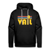 Premium Vail, Colorado Hoodie - Retro Sun Premium Men's Vail Sweatshirt / Hoodie - black