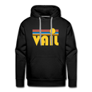 Premium Vail, Colorado Hoodie - Retro Sun Premium Men's Vail Sweatshirt / Hoodie - black