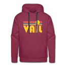 Premium Vail, Colorado Hoodie - Retro Sun Premium Men's Vail Sweatshirt / Hoodie - burgundy