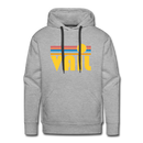 Premium Vail, Colorado Hoodie - Retro Sun Premium Men's Vail Sweatshirt / Hoodie - heather grey