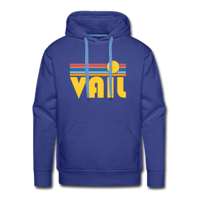 Premium Vail, Colorado Hoodie - Retro Sun Premium Men's Vail Sweatshirt / Hoodie - royalblue
