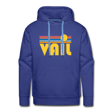 Premium Vail, Colorado Hoodie - Retro Sun Premium Men's Vail Sweatshirt / Hoodie - royalblue