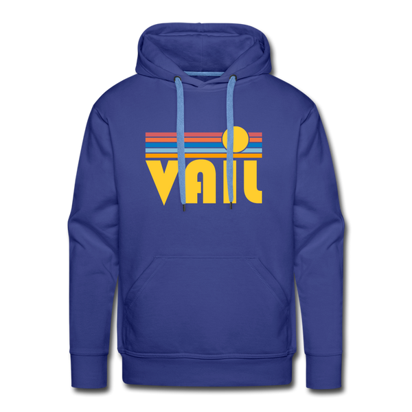 Premium Vail, Colorado Hoodie - Retro Sun Premium Men's Vail Sweatshirt / Hoodie - royalblue