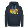 Premium Vail, Colorado Hoodie - Retro Sun Premium Men's Vail Sweatshirt / Hoodie - navy