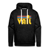 Premium Vail, Colorado Hoodie - Retro Sun Premium Men's Vail Sweatshirt / Hoodie - charcoal grey