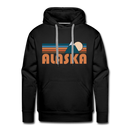 Premium Alaska Hoodie - Retro Mountain Premium Men's Alaska Sweatshirt / Hoodie - black