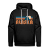 Premium Alaska Hoodie - Retro Mountain Premium Men's Alaska Sweatshirt / Hoodie - black