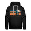 Premium Alaska Hoodie - Retro Mountain Premium Men's Alaska Sweatshirt / Hoodie - black
