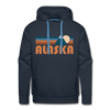 Premium Alaska Hoodie - Retro Mountain Premium Men's Alaska Sweatshirt / Hoodie - navy
