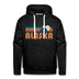 Premium Alaska Hoodie - Retro Mountain Premium Men's Alaska Sweatshirt / Hoodie - charcoal grey