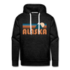 Premium Alaska Hoodie - Retro Mountain Premium Men's Alaska Sweatshirt / Hoodie - charcoal grey
