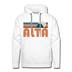 Premium Alta, Utah Hoodie - Retro Mountain Premium Men's Alta Sweatshirt / Hoodie - white