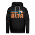 Premium Alta, Utah Hoodie - Retro Mountain Premium Men's Alta Sweatshirt / Hoodie - black