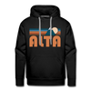 Premium Alta, Utah Hoodie - Retro Mountain Premium Men's Alta Sweatshirt / Hoodie - black