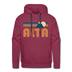 Premium Alta, Utah Hoodie - Retro Mountain Premium Men's Alta Sweatshirt / Hoodie - burgundy