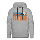 Premium Alta, Utah Hoodie - Retro Mountain Premium Men's Alta Sweatshirt / Hoodie - heather grey