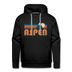 Premium Aspen, Colorado Hoodie - Retro Mountain Premium Men's Aspen Sweatshirt / Hoodie - black