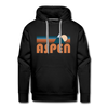 Premium Aspen, Colorado Hoodie - Retro Mountain Premium Men's Aspen Sweatshirt / Hoodie - black