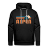 Premium Aspen, Colorado Hoodie - Retro Mountain Premium Men's Aspen Sweatshirt / Hoodie