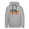 Premium Aspen, Colorado Hoodie - Retro Mountain Premium Men's Aspen Sweatshirt / Hoodie