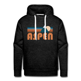 Premium Aspen, Colorado Hoodie - Retro Mountain Premium Men's Aspen Sweatshirt / Hoodie