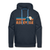 Premium Asheville, North Carolina Hoodie - Retro Mountain Premium Men's Asheville Sweatshirt / Hoodie - navy