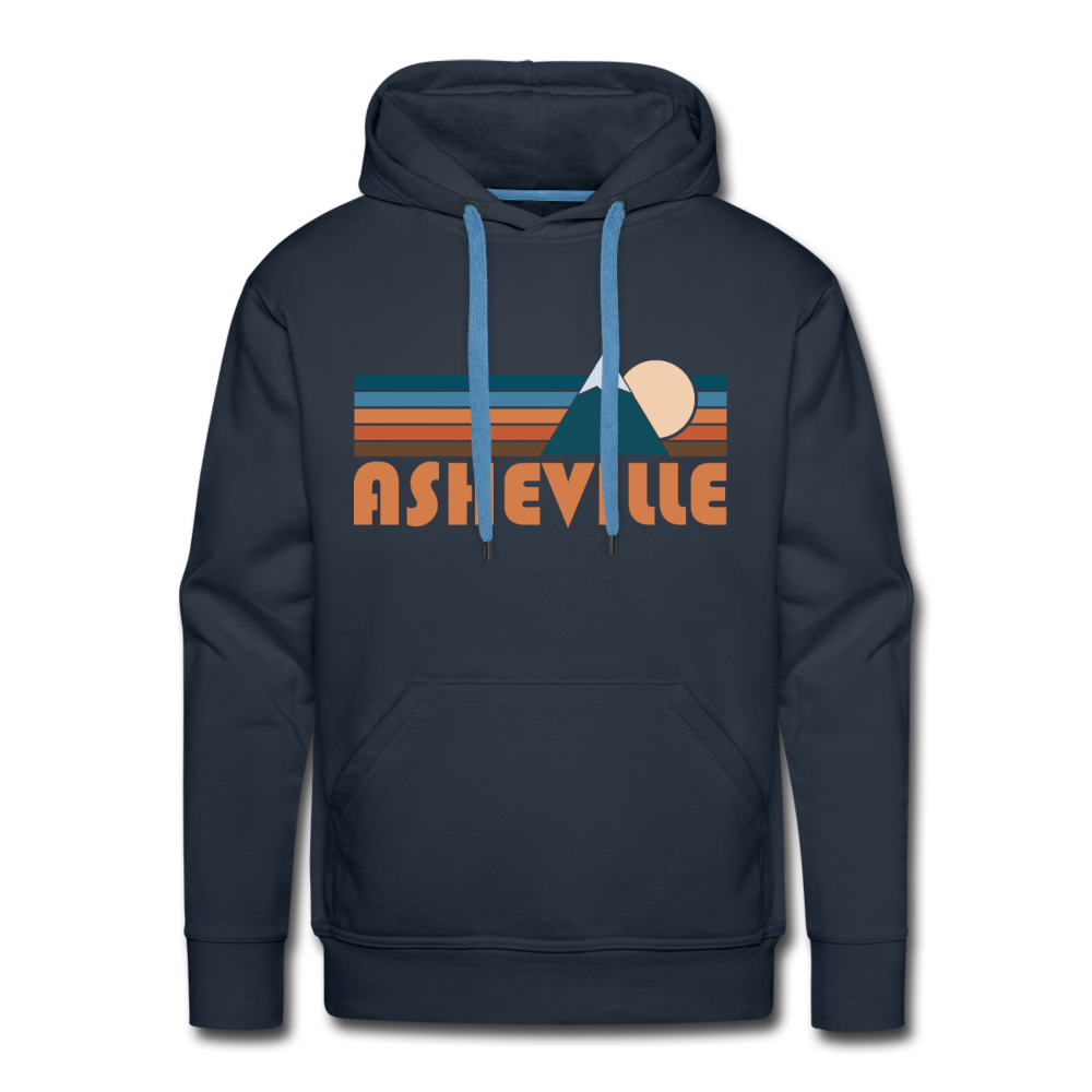 Premium Asheville North Carolina Hoodie Retro Mountain Premium