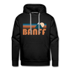 Premium Banff, Canada Hoodie - Retro Mountain Premium Men's Banff Sweatshirt / Hoodie - black