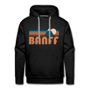 Premium Banff, Canada Hoodie - Retro Mountain Premium Men's Banff Sweatshirt / Hoodie - black