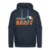 Premium Banff, Canada Hoodie - Retro Mountain Premium Men's Banff Sweatshirt / Hoodie - navy