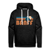 Premium Banff, Canada Hoodie - Retro Mountain Premium Men's Banff Sweatshirt / Hoodie - charcoal grey