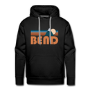 Premium Bend, Oregon Hoodie - Retro Mountain Premium Men's Bend Sweatshirt / Hoodie - black