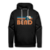 Premium Bend, Oregon Hoodie - Retro Mountain Premium Men's Bend Sweatshirt / Hoodie - black