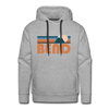 Premium Bend, Oregon Hoodie - Retro Mountain Premium Men's Bend Sweatshirt / Hoodie - heather grey