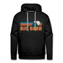 Premium Big Bear, California Hoodie - Retro Mountain Premium Men's Big Bear Sweatshirt / Hoodie - black
