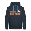 Premium Big Bear, California Hoodie - Retro Mountain Premium Men's Big Bear Sweatshirt / Hoodie - navy