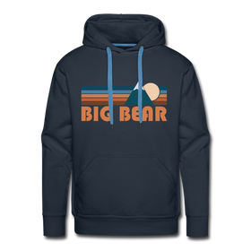Premium Big Bear, California Hoodie - Retro Mountain Premium Men's Big Bear Sweatshirt / Hoodie - navy