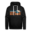 Premium Big Bear, California Hoodie - Retro Mountain Premium Men's Big Bear Sweatshirt / Hoodie - charcoal grey