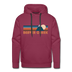 Premium Beaver Creek, Colorado Hoodie - Retro Mountain Premium Men's Beaver Creek Sweatshirt / Hoodie - burgundy