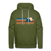 Premium Beaver Creek, Colorado Hoodie - Retro Mountain Premium Men's Beaver Creek Sweatshirt / Hoodie - olive green